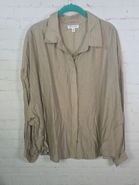 Prologue XXL Light Beige Casual Button-Down Shirt